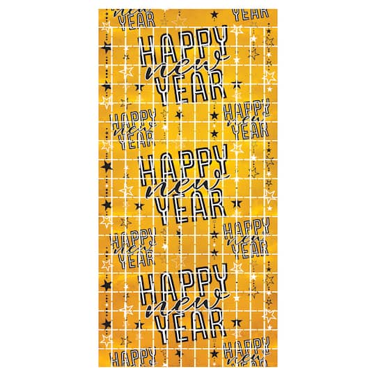 Beistle 6Ft x 3Ft Happy New Year Metallic Square Curtains, 2ct. | 6ft x 3ft | Michaels®